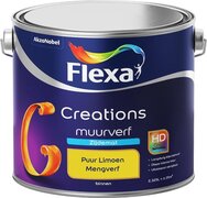 FLEXA Creations - Muurverf Zijde Mat - Mengkleuren Collectie - Puur Limoen - 2,5 liter