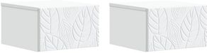 vidaXL Muurbevestigde Nachttafel Wit 49 x 34,5 x 20 cm