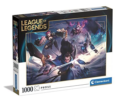 Clementoni League of Legends Legends-1000 Made in Italy, 1000 stukjes fantasy puzzel videospel plezier voor volwassenen, meerkleurig, medium, 39669
