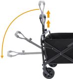 Merkloos Rumi Bolderkar - Opvouwbaar - Tot 90KG - Camping Trolley - Zware Kar trolley - Grote Wielen Strand Trolley - Kar Met Verstelbare Handgreep