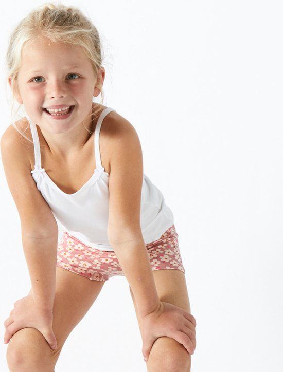 Little Label Ondergoed Meisjes - Hemd Maat 122-128 - Wit - BIO Katoen - 3 Stuks