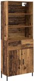vidaXL Meuble haut - Vieux bois - 69,5 x 32,5 x 180 cm