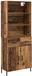 vidaXL Meuble haut - Vieux bois - 69,5 x 32,5 x 180 cm