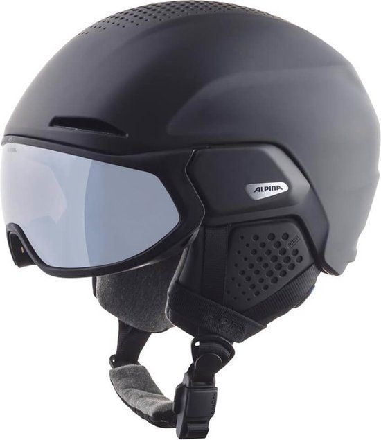 Alpina Alto Q Lite Skihelm Met Vizier - Black Matt - Maat: 51 - 55 cm