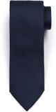 Suitable zijden stropdas Donkerblauw (navy) - Effen - Heren das