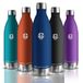 Grsta Thermosfles, 1 liter, BPA-vrij, sportfles, lekvrij, voor koude of warme dranken, metalen fles voor sport, fitness, wandelen, yoga, donkerblauw