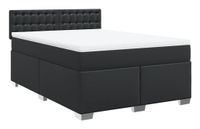 VidaXL Boxspringbed met matras, zwart, 180x200 cm, kunstleer