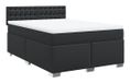 VidaXL Boxspringbed met matras, zwart, 180x200 cm, kunstleer