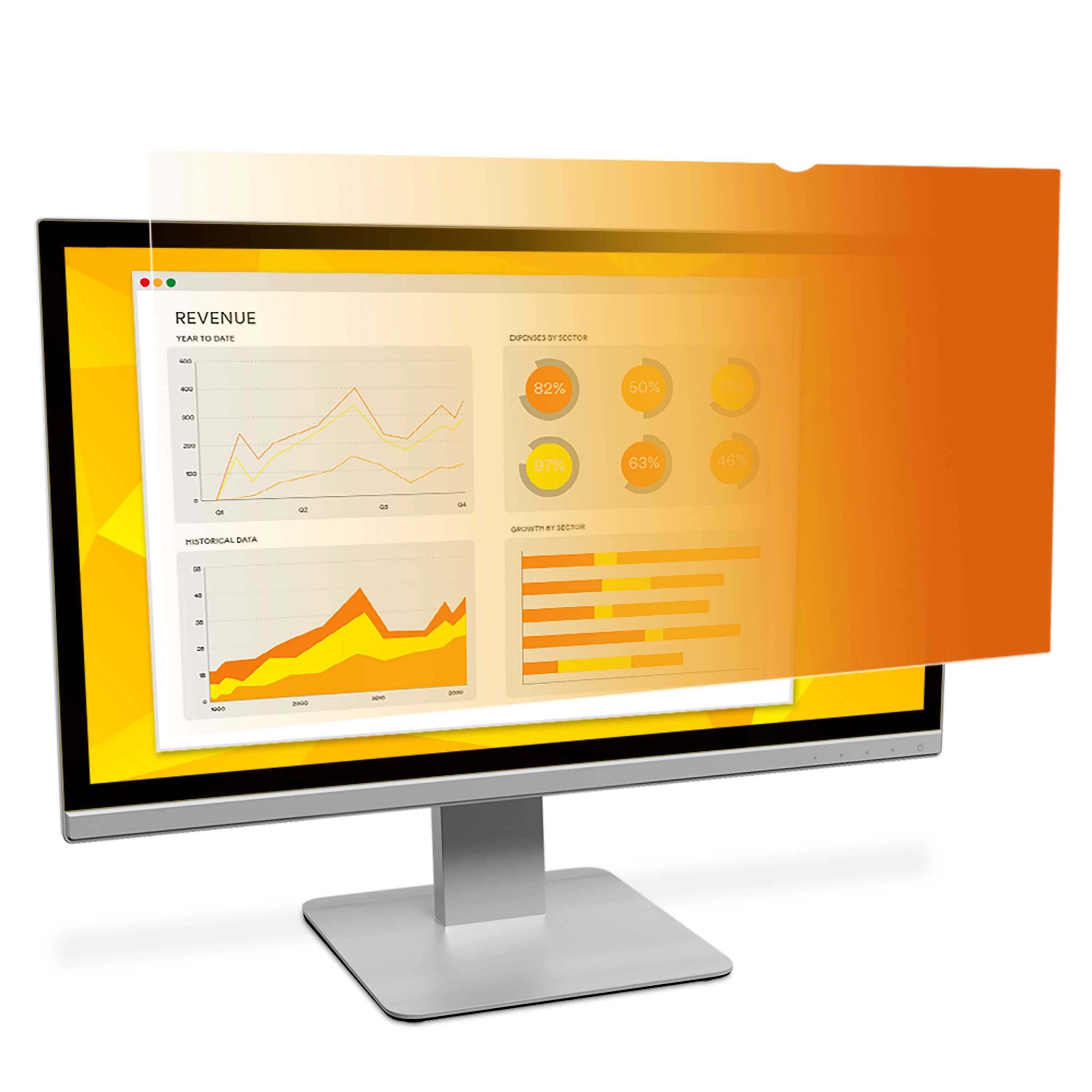 3M Gold Privacyfilter voor breedbeeldscherm voor desktop 23"