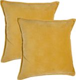 Atmosphera Bank/sierkussens Sophia - 2x stuks - 45 x 45 cm - polyester met rits