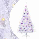 vidaXL Kunstkerstboom met 150 LED Wit 150 cm PVC en Staal