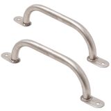 TRIBECCO Poignées d'escalade pour aire de jeux, structure d'escalade, bac surélevé et mur d'escalade intérieur (acier inoxydable de 350 mm, 2 pièces)