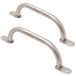 TRIBECCO Poignées d'escalade pour aire de jeux, structure d'escalade, bac surélevé et mur d'escalade intérieur (acier inoxydable de 350 mm, 2 pièces)