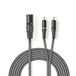Nedis COTH15200GY15 - Câble audio - 1,5 m - Gris