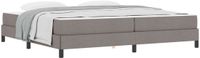 vidaXL Boxspringbed Taupe 200 x 200 cm Stof