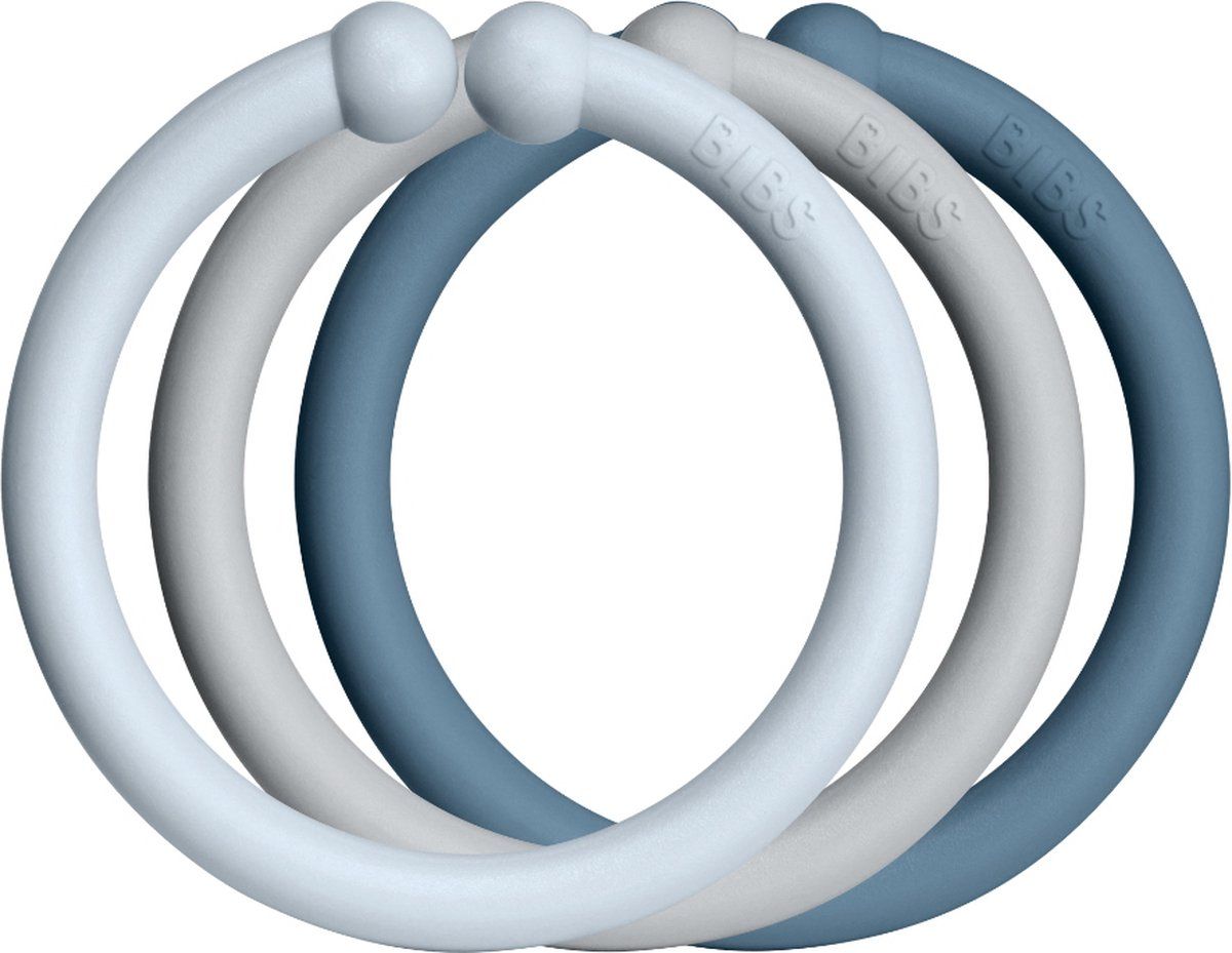 BIBS Loops Cloud/Baby Blue/ Petrol - 12 stuks