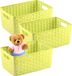 Plasticforte Opbergmand - 3x - Kastmand - rotan kunststof - limegroen - 10 Liter