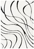 SAFAVIEH Florida Shag Collection, hoogpolig, crème en zwart, 61 x 91 cm