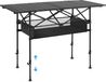 StarTech Kampeertafel - Opklapbare buitentafel - Lengte 120 cm - Opbergruimte onder het tafelblad - Metaal - Minimalistisch design - Zwart