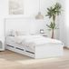 Prolenta Maison Exclusive - Cadre de lit avec tiroirs Blanc 90 x 200 cm Ingénieur Bois