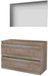 Basic Line Basic 46 Badkamermeubelset - 100 x 46 cm - Greeploos - 2 Lades - Wastafelblad - Spiegel - Scotch Oak
