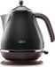 DELONGHI Waterkoker KBOV2001.BK, 1,7 liter, 2000 watt, matzwart / chocoladebruin, afneembaar anti-kalkfilter