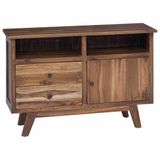 vidaXL Dressoir Naturel Massief Teakhout 100 x 30 x 68 cm