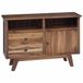vidaXL Dressoir Naturel Massief Teakhout 100 x 30 x 68 cm