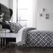Noir Ensemble de literie 200x200 cm + 2 taies d'oreiller 80x80