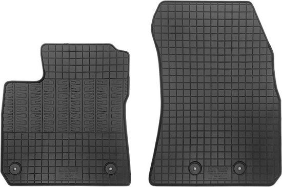 Rubber matten passend voor Ford Transit Courier 2-personen 2019- (2-delig + montagesysteem)