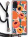 Case Company® - Samsung Galaxy A21s Case with Cord - Peach - Black Cord - Back Cover