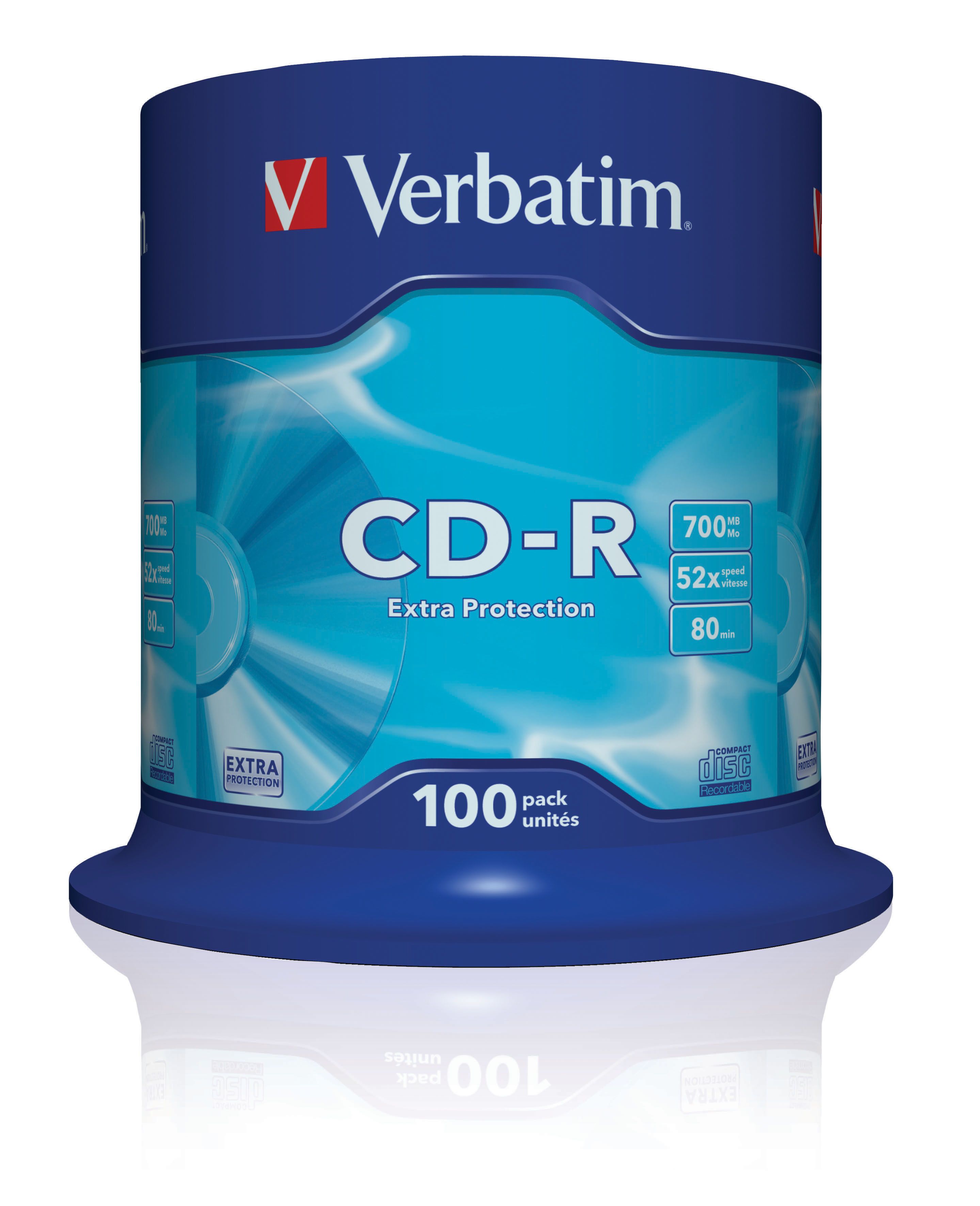 Verbatim 43411 CD-R 80 disc 700 MB 100 stuk(s) Spindel