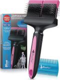 BluePet ZupfZeug Pro Professionele honden- en kattenborstel met lange haren - Roze