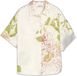 Desigual Chemise Femme Blanc Fleurie Viscose Manches Courtes S
