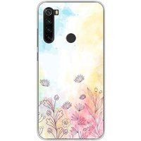 1001 coques Xiaomi Redmi Note 8 Siliconen hoesje - watercolor flowers