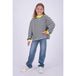 Vingino gestreepte sweater - zwart/ecru/neongeel