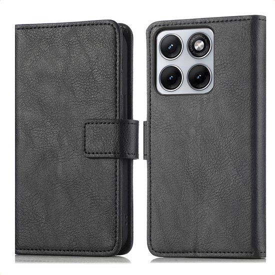 imoshion Hoesje - Geschikt voor Motorola Edge 70 Fusion - Luxe Bookcase - Zwart