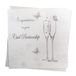 Trouwkaart, White Cotton Cards PD198 handgemaakte bruiloftskaart, motief champagnefluiten