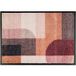 Schöner Wohnen Kollektion Paillasson intérieur, résistant à la saleté, 50 x 70 cm, motif graphique, terre cuite, rose, antidérapant et robuste, lavable à 30 degrés