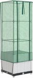 vidaXL Plantenbak verhoogd met kashoes 40x40x139 cm rattanlook