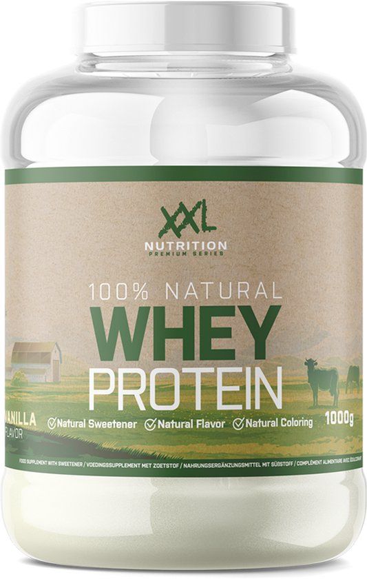 XXL Nutrition 100% Natural Whey Protein - Vanille - 1000 gram