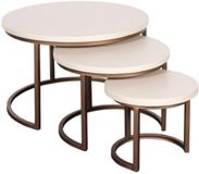 StarFurn Salontafel Madison - Rond Zand Hout - 70x70x45cm