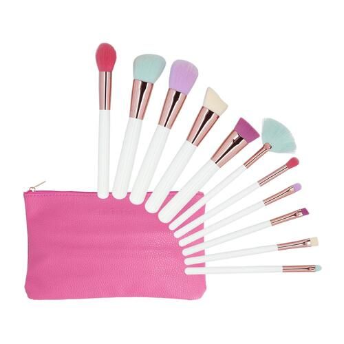Mimo Mimo Makeup Brush Multi Color 11 Pcs Set