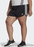 adidas Performance Pacer 3-Stripes Knit Short (Plus Size) - Dames - Zwart - XL