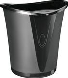 Leitz Papieren mand, 6-pack, 18 liter, kunststof, zwart transparant, Allura-serie, 52040095