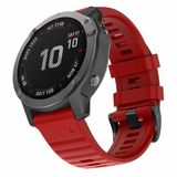 By Qubix Qubix - Siliconen bandje - 22mm Quickfit - Rood - Geschikt voor Garmin Tactix 8 - 47mm