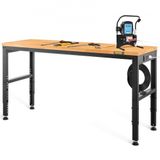 VEVOR Verstelbare Werkbank, 122 cm L x 51 cm B x 97 cm H Garagetafel met 71-97 cm Hoogte en 914 kg Draagvermogen