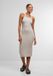 Urban Classics Midi Rib Jersey Bodycon jurk Grijs XL