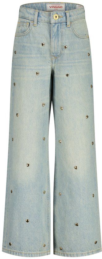 Vingino Cassie Hearts Meisjes Jeans - Light Vintage