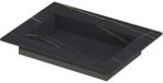 Wastafel INK Post Lauren Black Mat Wastafel Keramische Slab Envelop Bak Zonder Kraangat - 600x450x10 mm